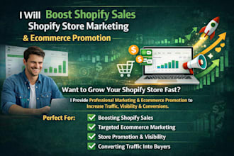 boost shopify sales with shopify store marketing and ecommerce promotion