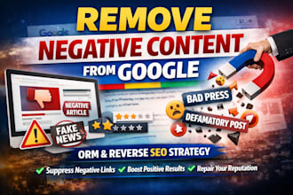 remove or suppress negative content from google