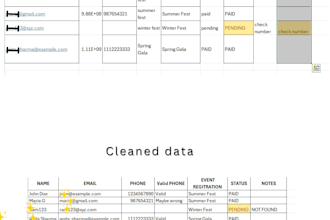 fix your messy excel or google sheet in 1 hour