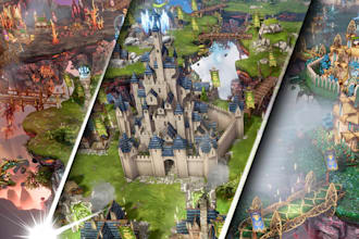 3d game environment fantasy game world stylized open game world level design ue5