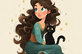 pet portrait into cute disney style