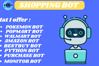 develop a smart shopping bot, ecommerce bot, target bot, etsy bot, purchase bot