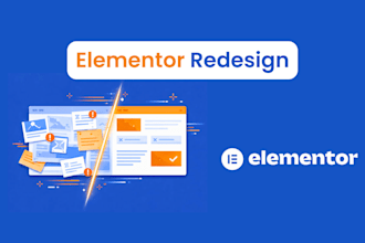 redesign or improve one elementor page in wordpress