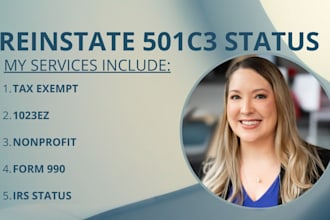 reinstate 501c3 tax exempt, 1023 1023ez, nonprofit registration, form 990,bylaws
