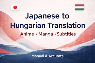 translate japanese to hungarian including anime and manga