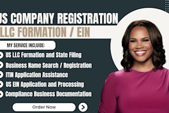 do US llc formation, company registration, obtain US ein and itin