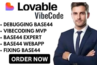 base44 expert, debugging base44, vibecoding mvp, base44 webapp, fixing base44