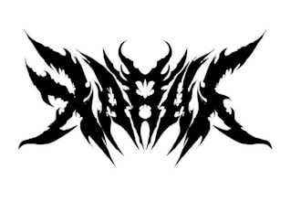 draw brutal death or black metal logo