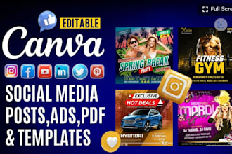 design editable social media posts and canva templates instagram post and banner