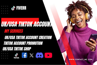 create a USA or UK tiktok account for monetization