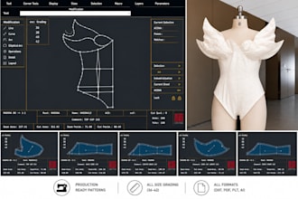 create garment patterns, grading and marker in lectra modaris