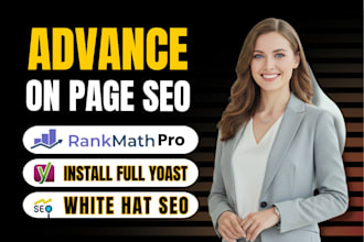 install full rank math or yoast seo plugin for wordpress on page optimization