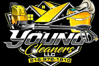 do a high quality modern custom cleaners logo