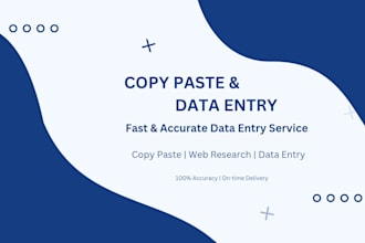 do data entry, copy paste, PDF to word, excel