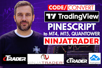 convert tradingview pinescript to ninjatrader 8, mt4 mt5, quantower strategies