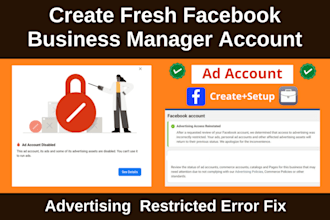fix your restricted ad accounts and fix the business manager