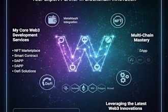 develop blockchain smart contract web3 dapp nft and solana project