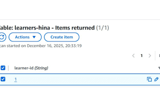 build serverless applications using AWS lambda and dynamodb
