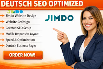 design german jimdo website, redesign jimdo website, setup deutsch jimdo SEO