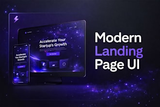 design a modern landing page UI