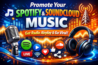 promote your spotify song, soundcloud music or business on radio airplay