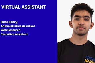 be your expert virtual assistant for data entry and web research
