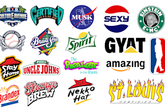 make a custom parody logo, spoof, and bootleg style design
