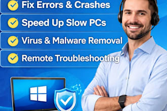 fix windows errors, performance issues, and provide remote PC support
