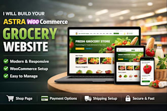 build astra woocommerce grocery website food store ecommerce