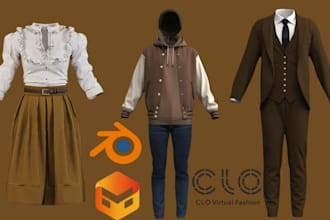 create realistic 3d clothing virtual apparel fashion garments in clo3d