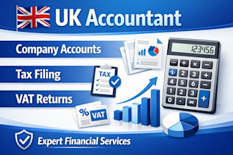 be your UK accountant, do UK company accounts, UK tax filing and UK vat filing