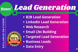 do b2b lead generation, linkedin lead generation, and web research