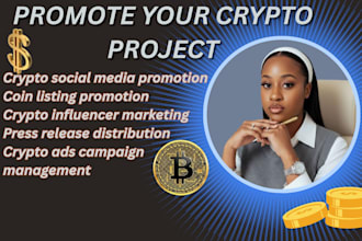 do crypto and blockchain promotion, press release, token and nft marketing