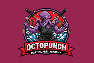 design most wonderful octopus mascot logo design service