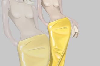 fashion illustration and jewelry design
