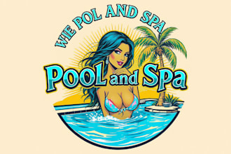 design a modern professional pool and spa logo