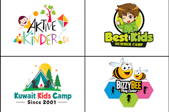 do modern childcare, daycare, kids, and children logo