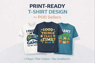 design print ready t shirt designs for print on demand sellers
