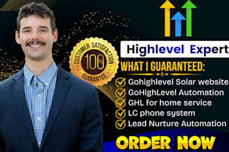 gohighlevel solar website highlevel automation ghl home services website