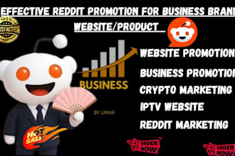 promote iptv app website, comment, crypto token, ad x blog via reddit marketing
