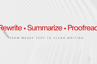 rewrite, summarize, proofread or create any text you need
