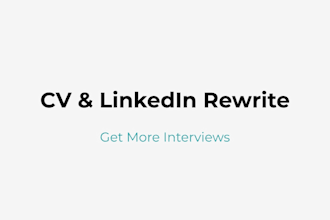 rewrite your CV and linkedin profile to get more interviews