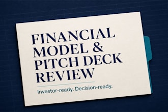 review your financial model and pitch deck for fundraising