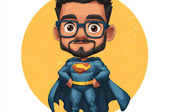 create superhero cartoon character for you