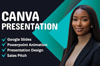 design custom canva presentation portfolio powerpoint template