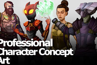 design a professional game character concept