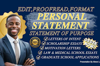 professionally edit proofread your sop personal statement and admission essay