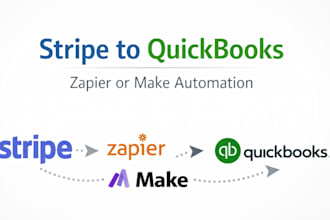 connect stripe to quickbooks using zapier or make