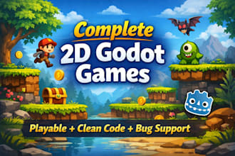 create a complete 2d game in godot with clean code