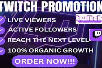 twitch channel promotion twitch live viewers twitch affiliate twitch followers